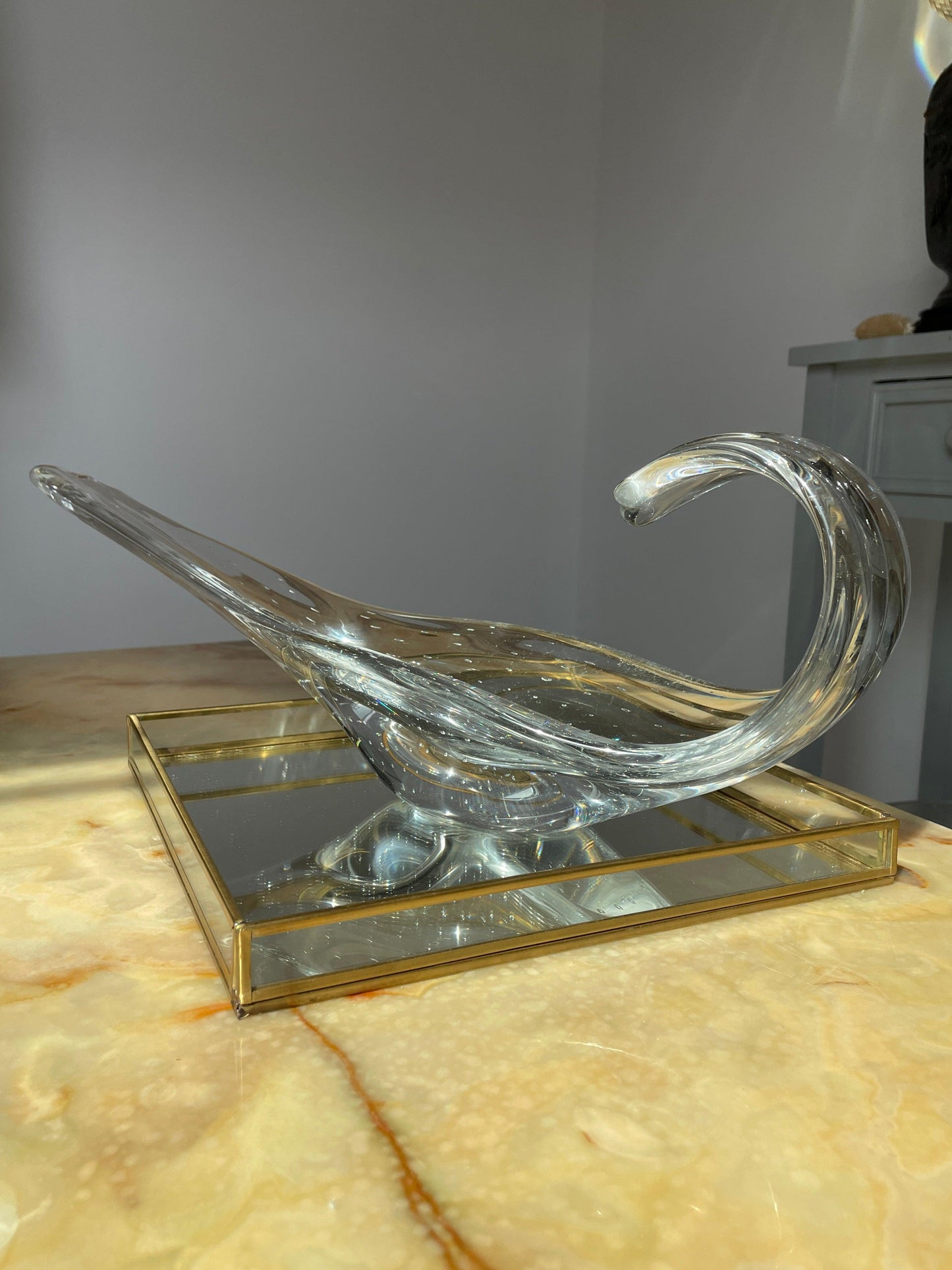 Coupe de fruits design en verre soufflé 1970 - Les Ateliers de Minnie Valentine