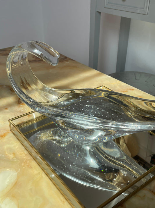 Coupe de fruits design en verre soufflé 1970 - Les Ateliers de Minnie Valentine