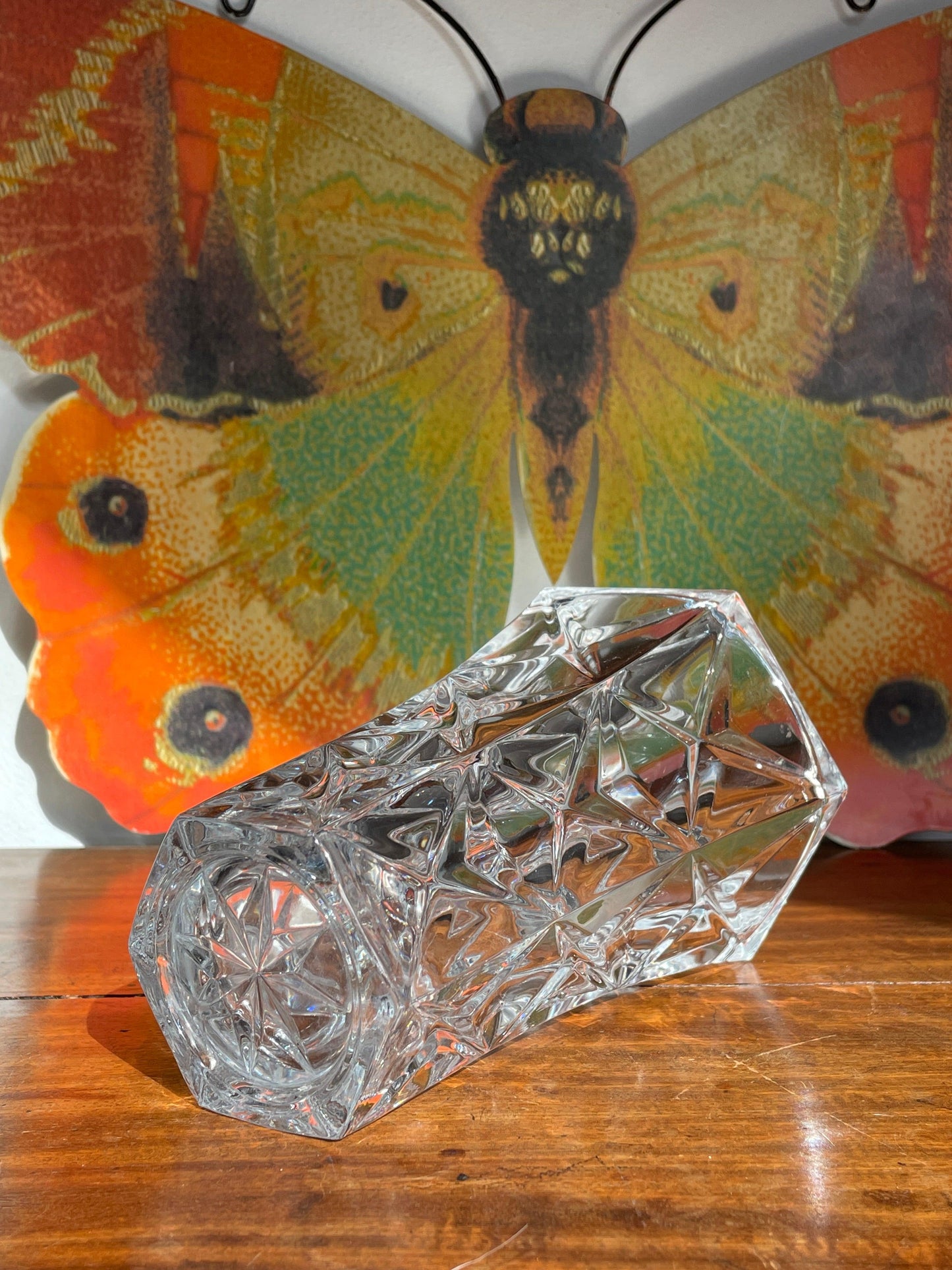 Vase en verre échancré motifs géométriques - Les Ateliers de Minnie Valentine