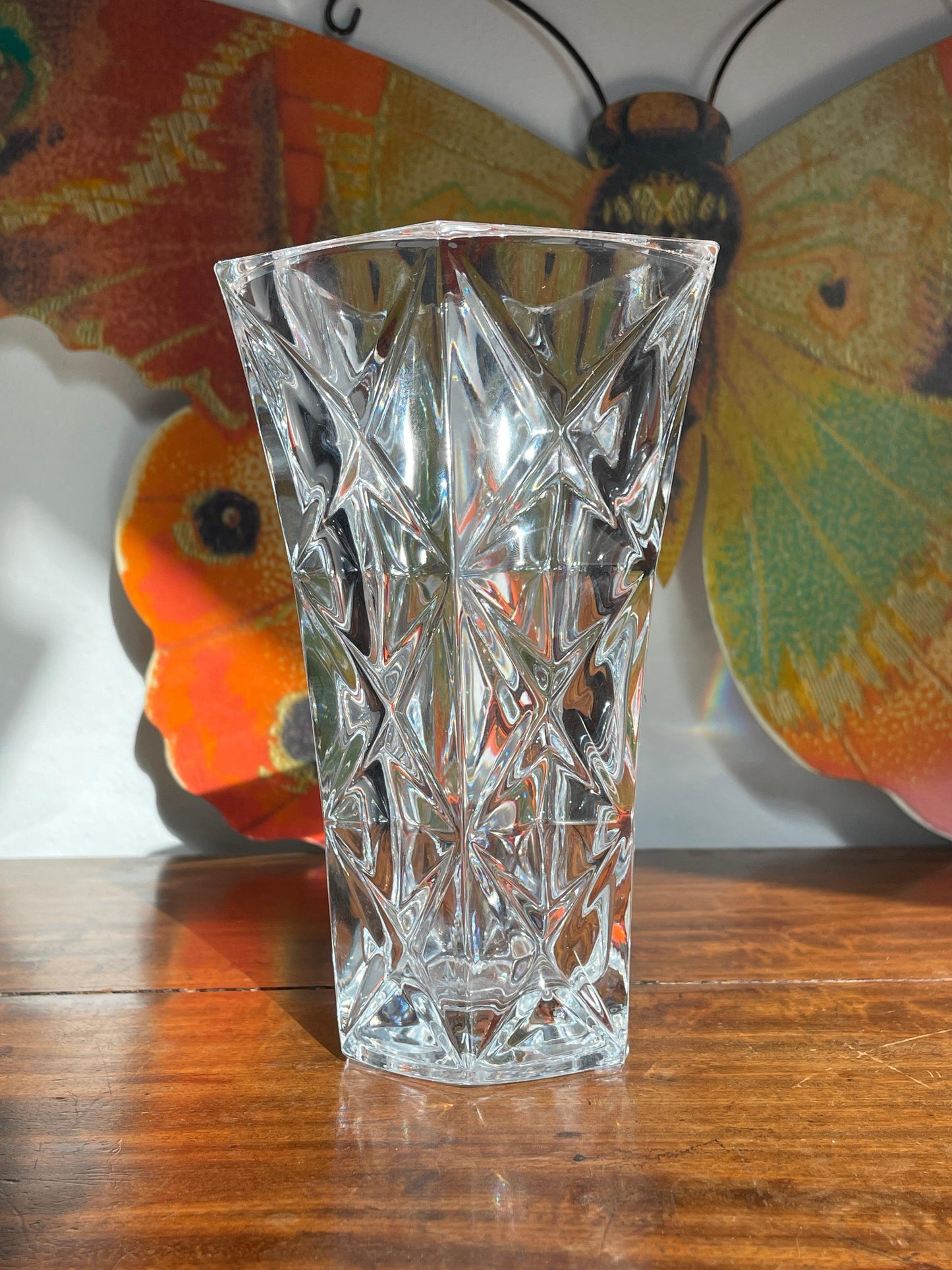 Vase en verre échancré motifs géométriques - Les Ateliers de Minnie Valentine