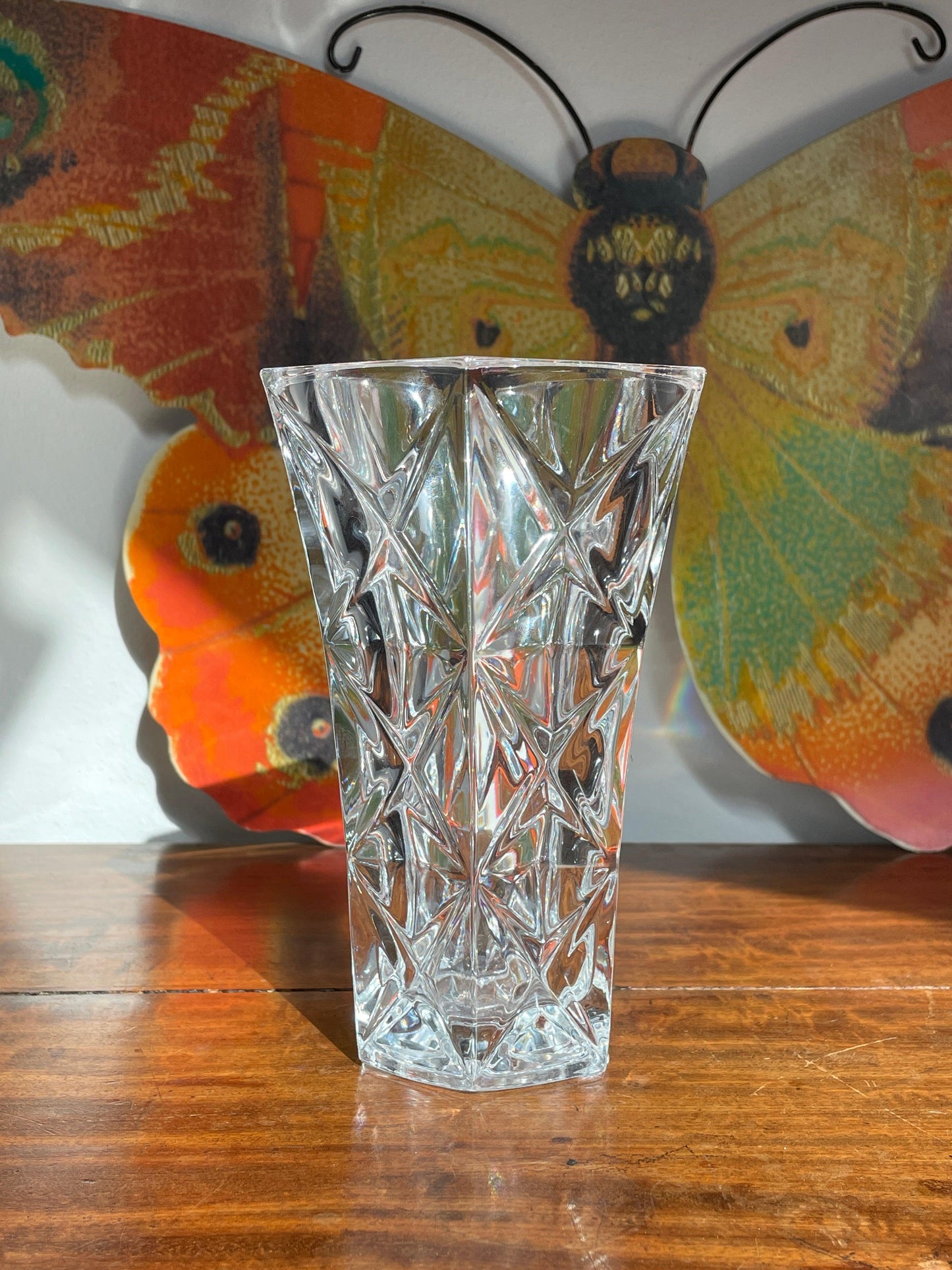 Vase en verre échancré motifs géométriques - Les Ateliers de Minnie Valentine