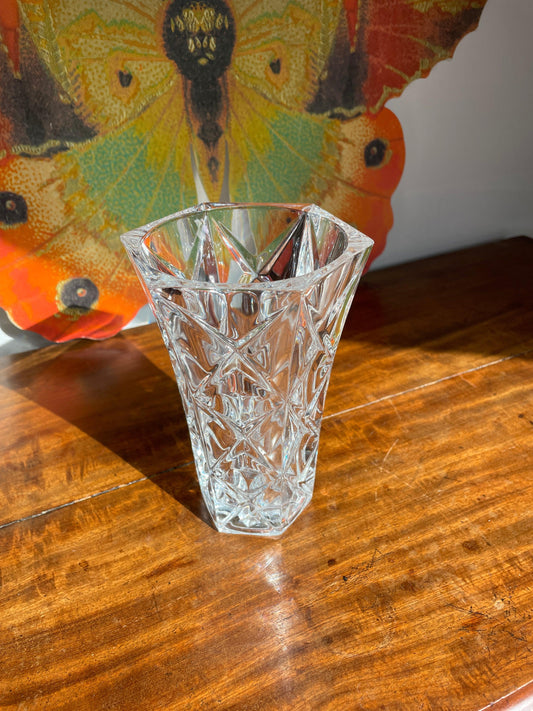 Vase en verre échancré motifs géométriques - Les Ateliers de Minnie Valentine