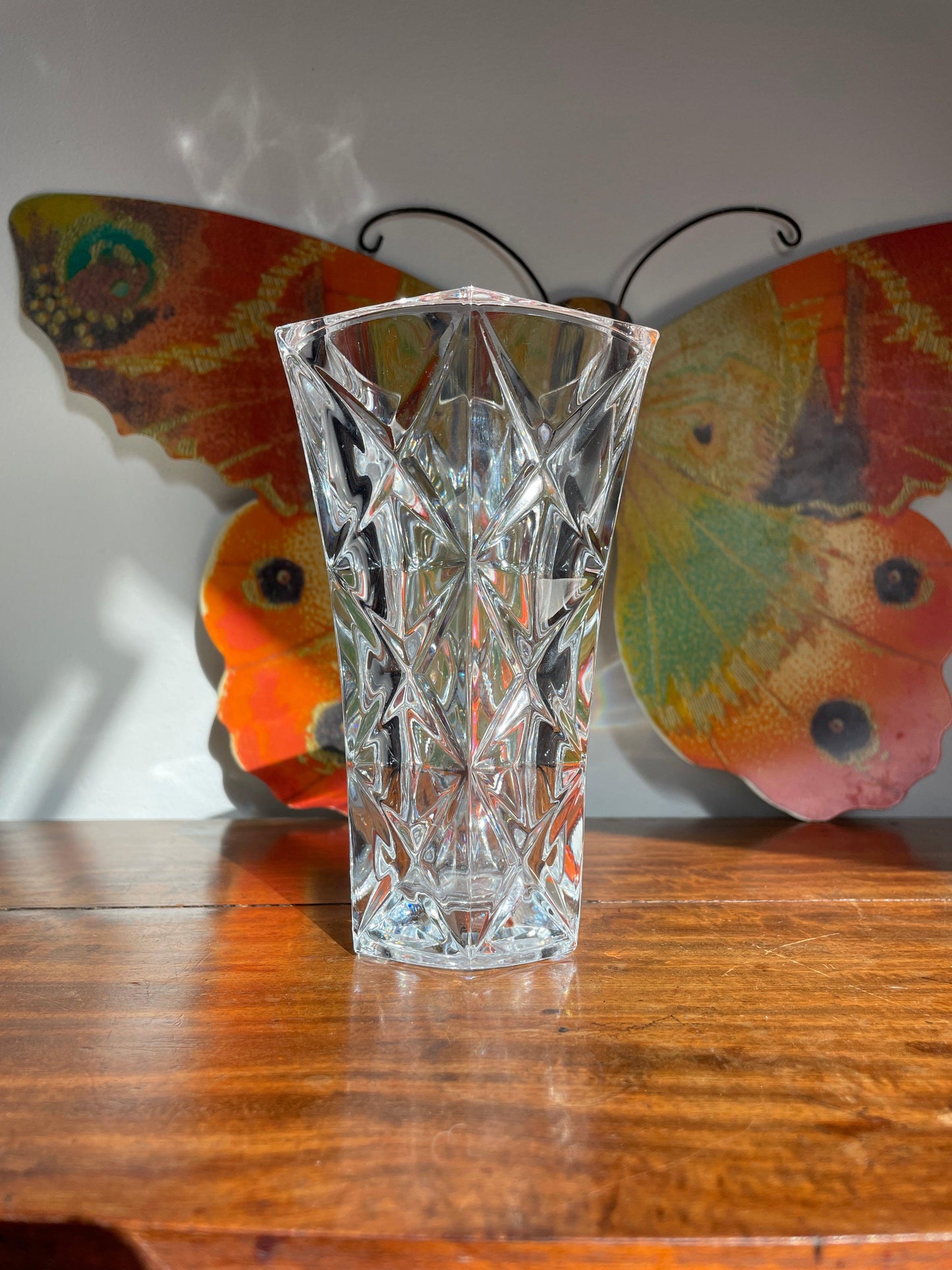 Vase en verre échancré motifs géométriques - Les Ateliers de Minnie Valentine