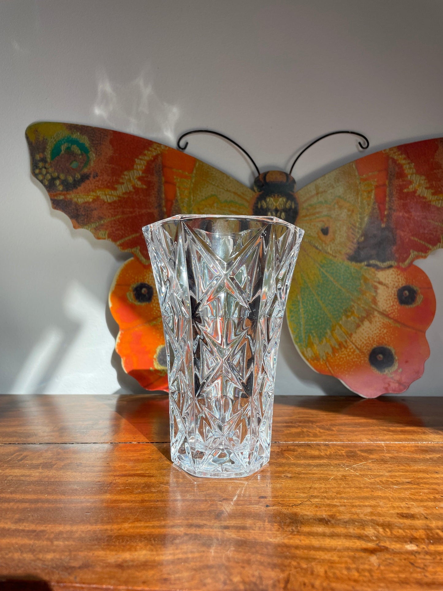 Vase en verre échancré motifs géométriques - Les Ateliers de Minnie Valentine