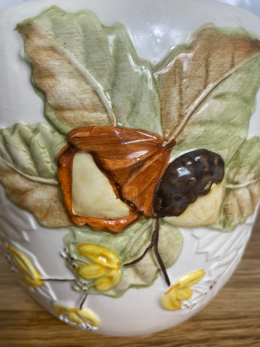 Cache pot en barbotine motif automne - Les Ateliers de Minnie Valentine