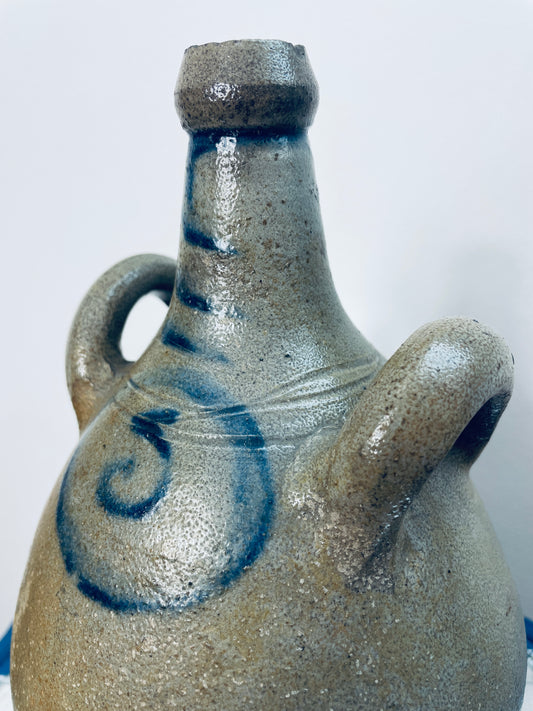 Cruche en grès grise de type Botijo/gargoulette espagnole - Les Ateliers de Minnie Valentine