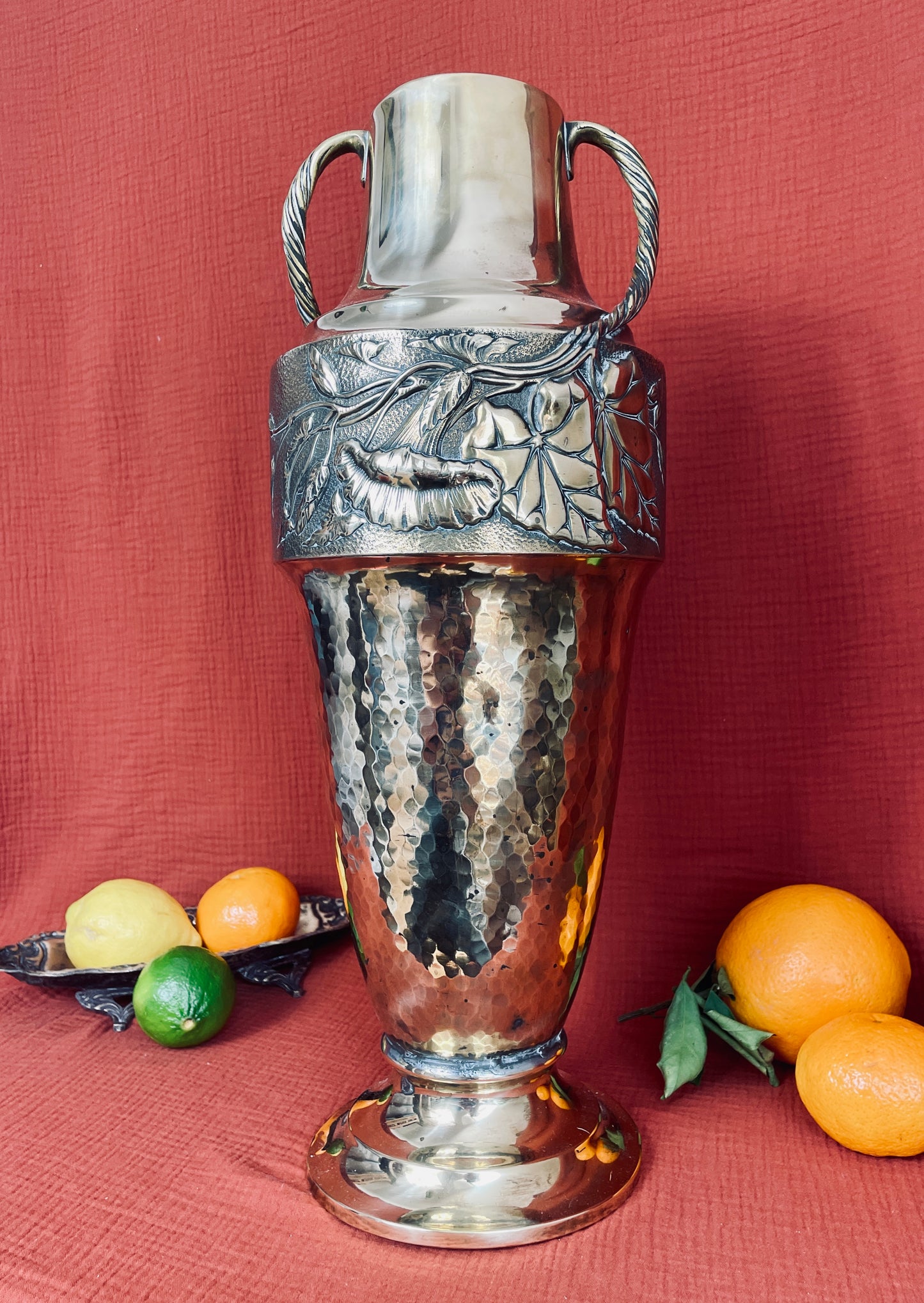 Vase amphore en bronze rénové Art Nouveau WMF