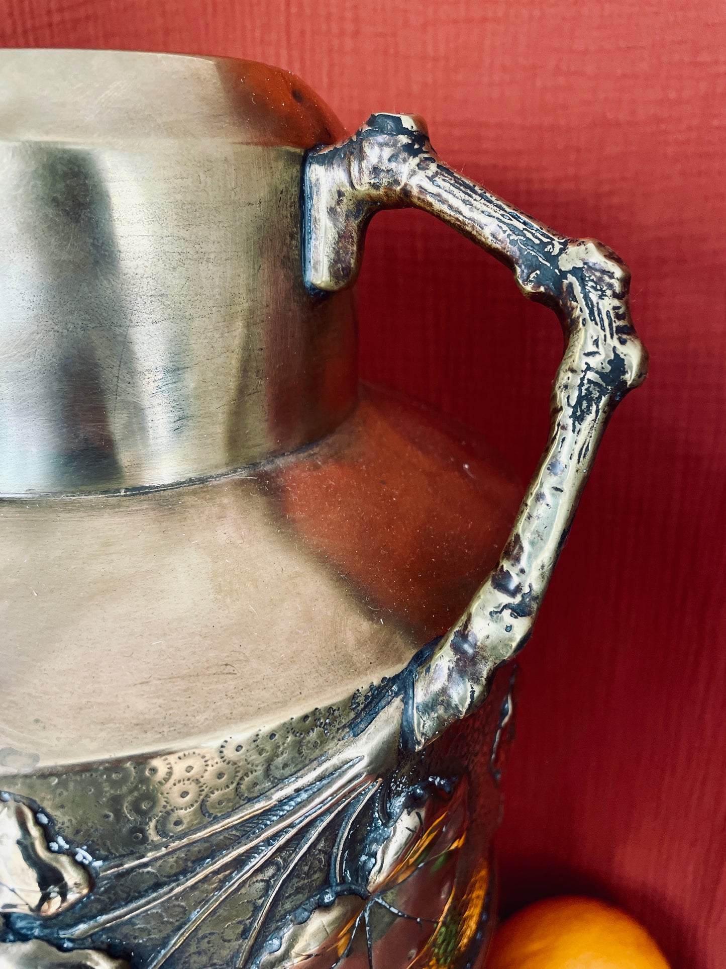 Vase Amphore en bronze rénové Art Nouveau