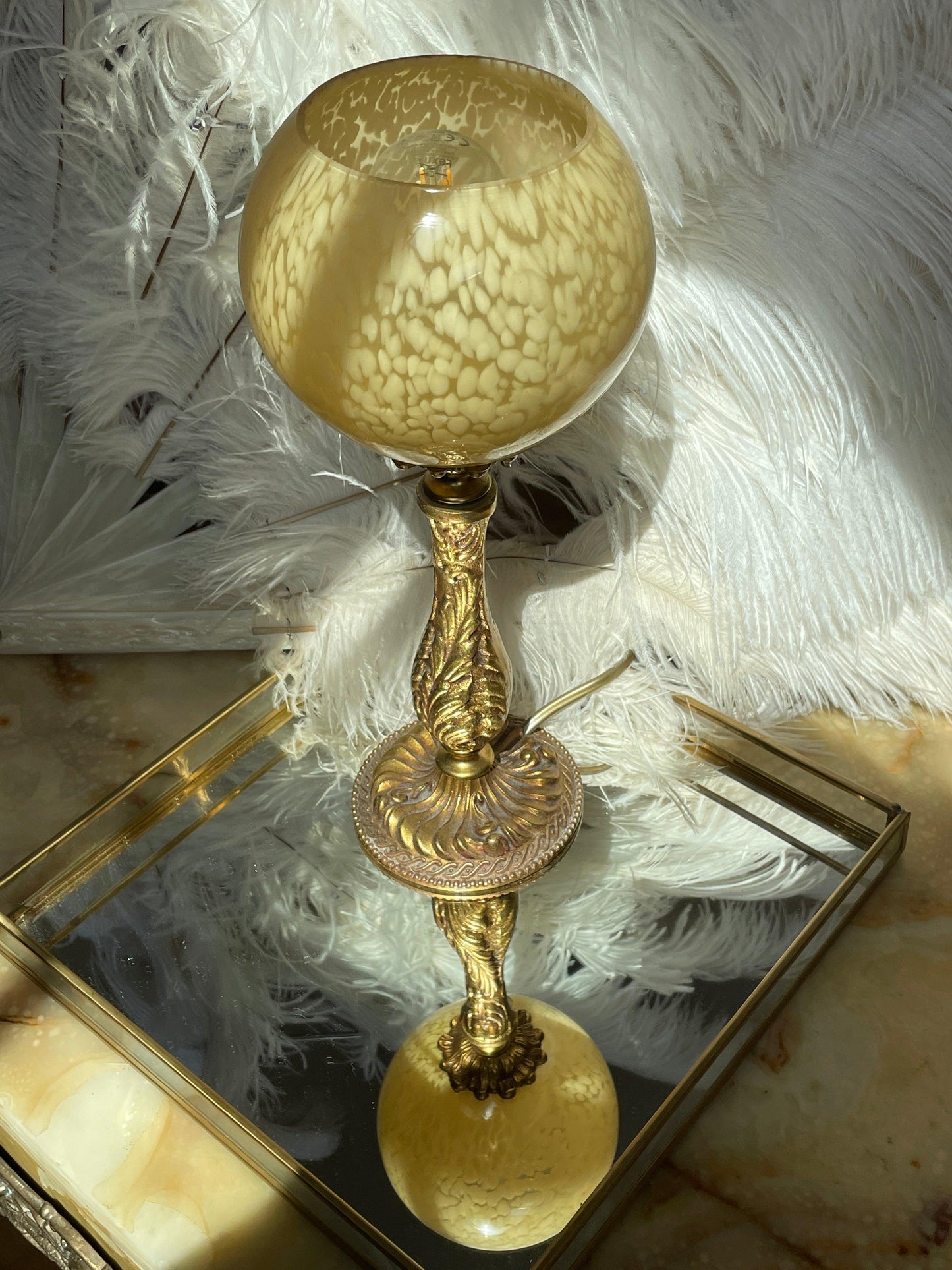 Upcycling lampe à poser inspiration Vintage - Les Ateliers de Minnie Valentine