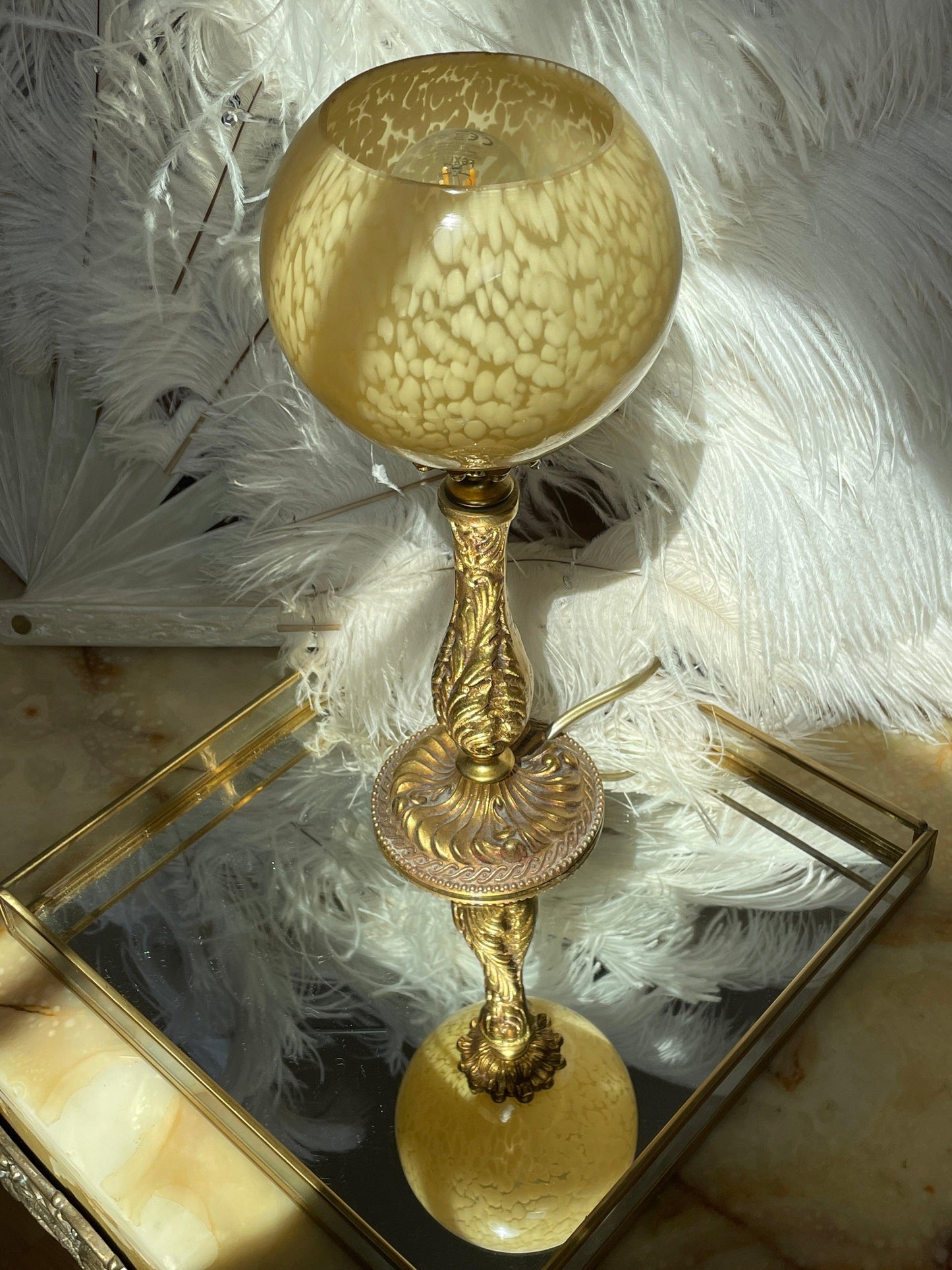 Upcycling lampe à poser inspiration Vintage - Les Ateliers de Minnie Valentine