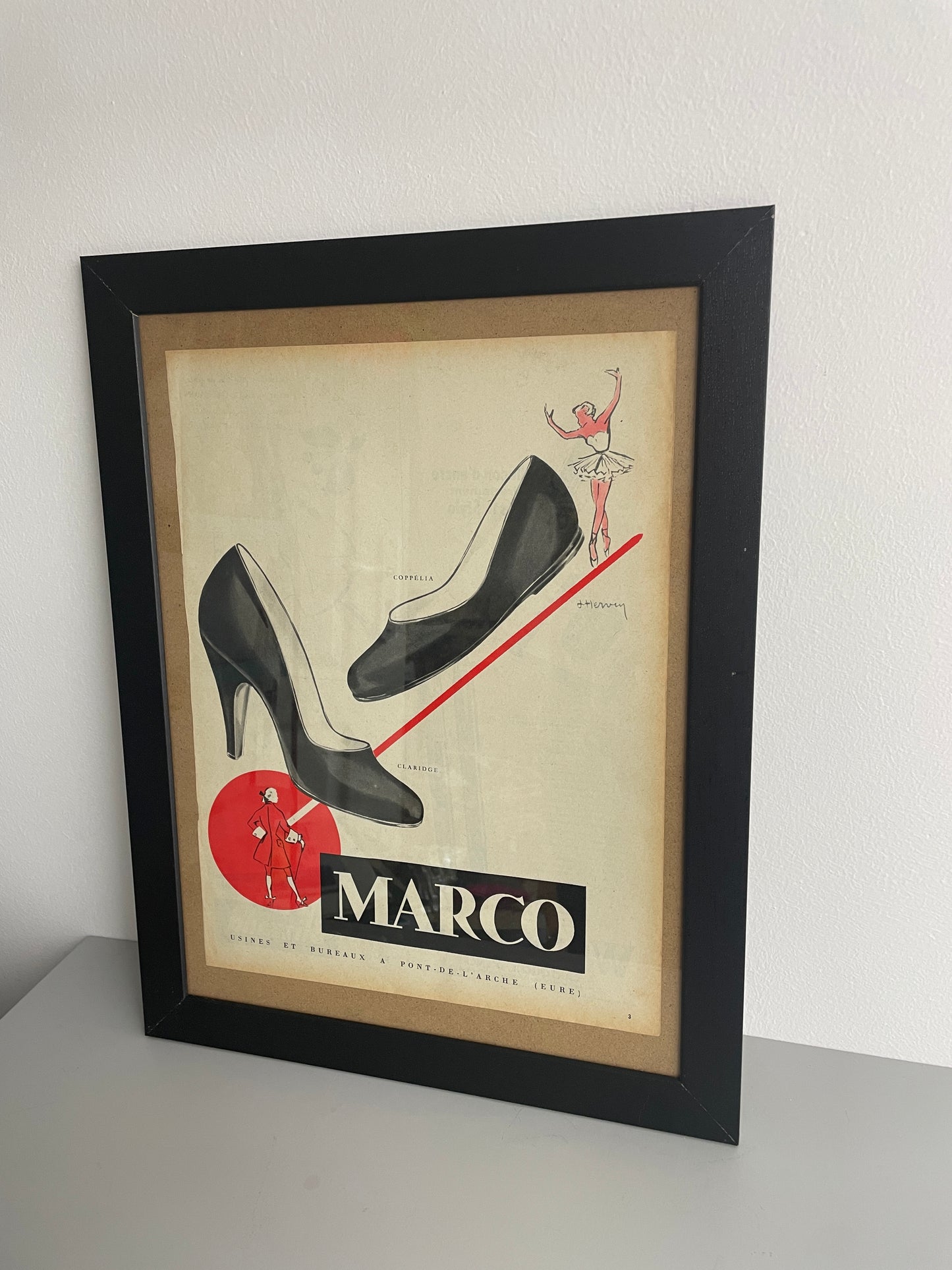 Publicité Vintage chaussures Marco Paris Match 1954 - Les Ateliers de Minnie Valentine