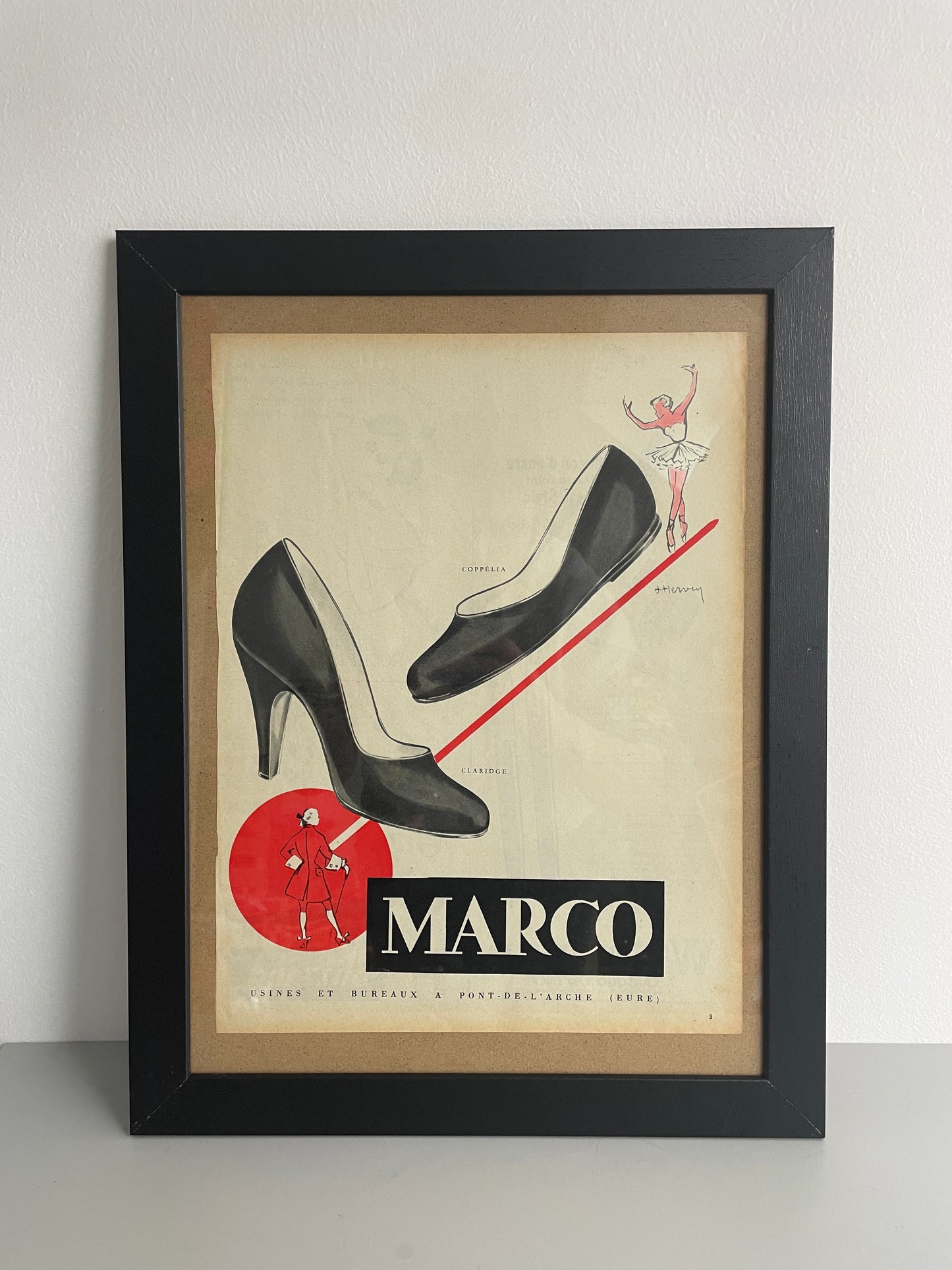 Publicité Vintage chaussures Marco Paris Match 1954 - Les Ateliers de Minnie Valentine