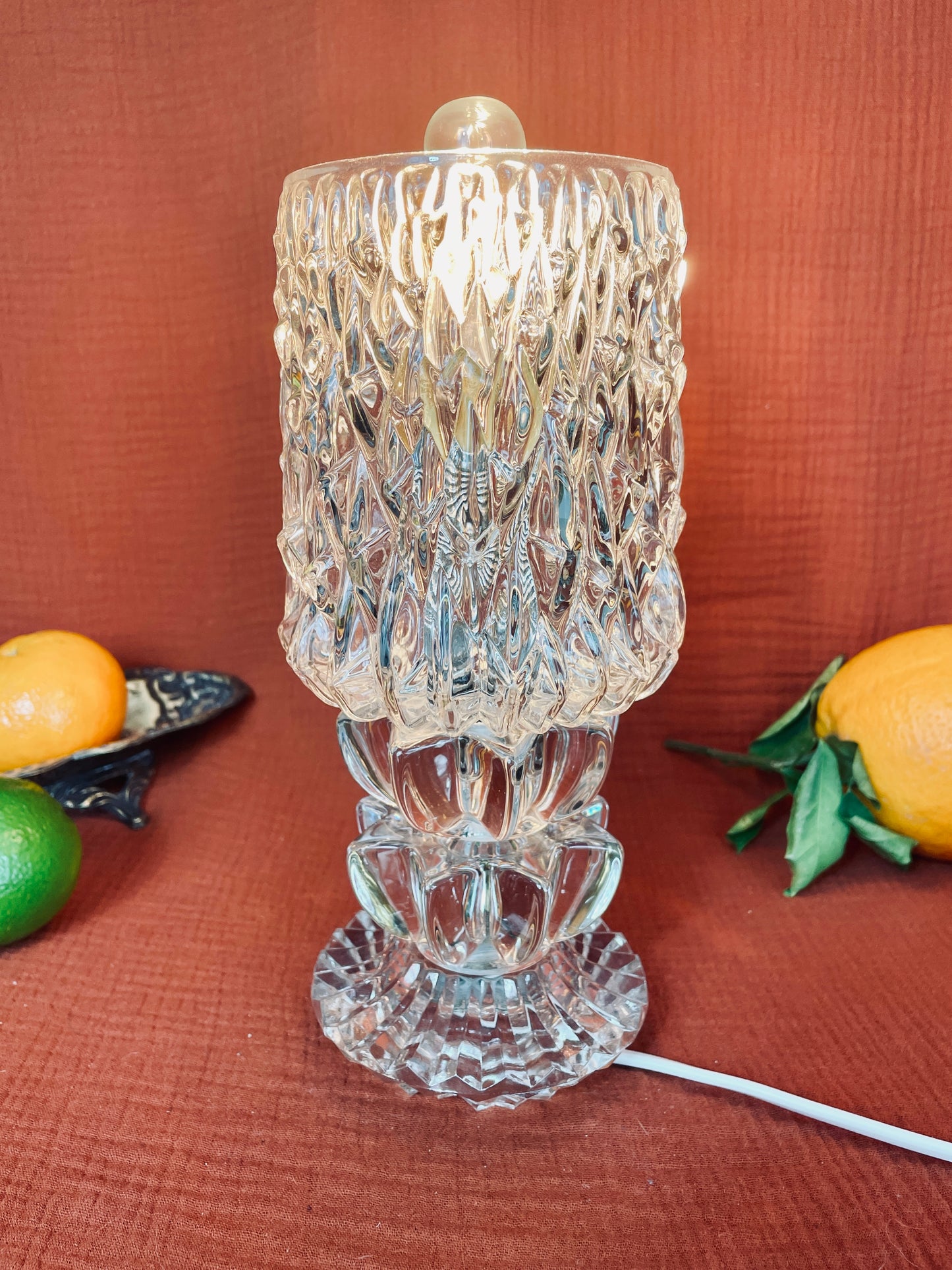 Lampe à poser Cristal Clear Upcycling