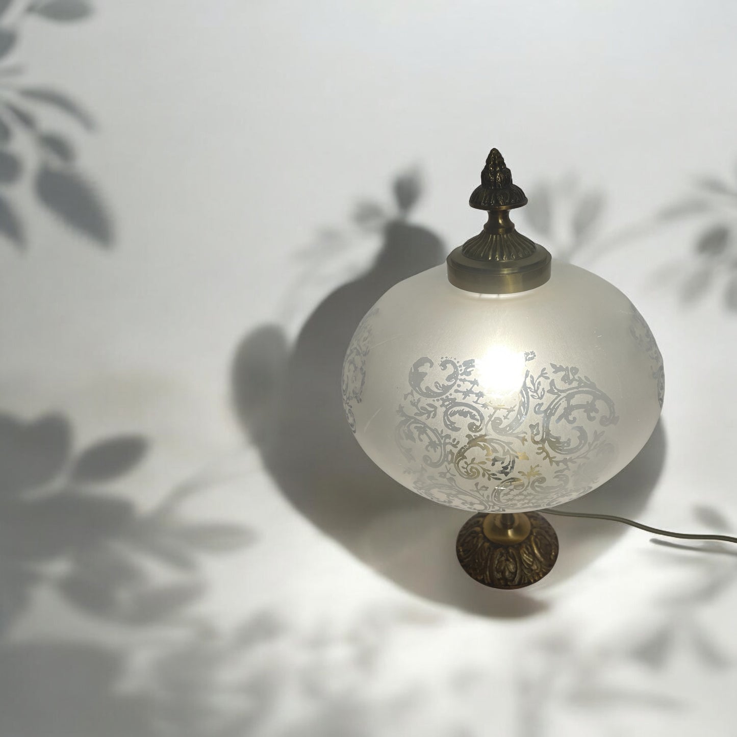 Lampe à poser Boule inspiration 1900 upcycling