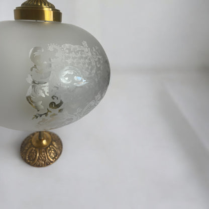 Lampe à poser Boule inspiration 1900 upcycling