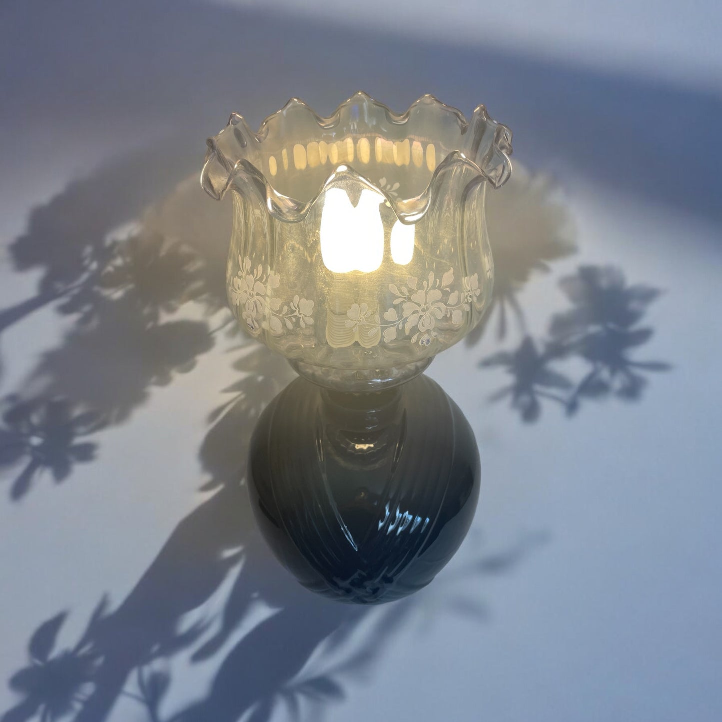 Lampe à poser Majestueuse boule céramique upcycling