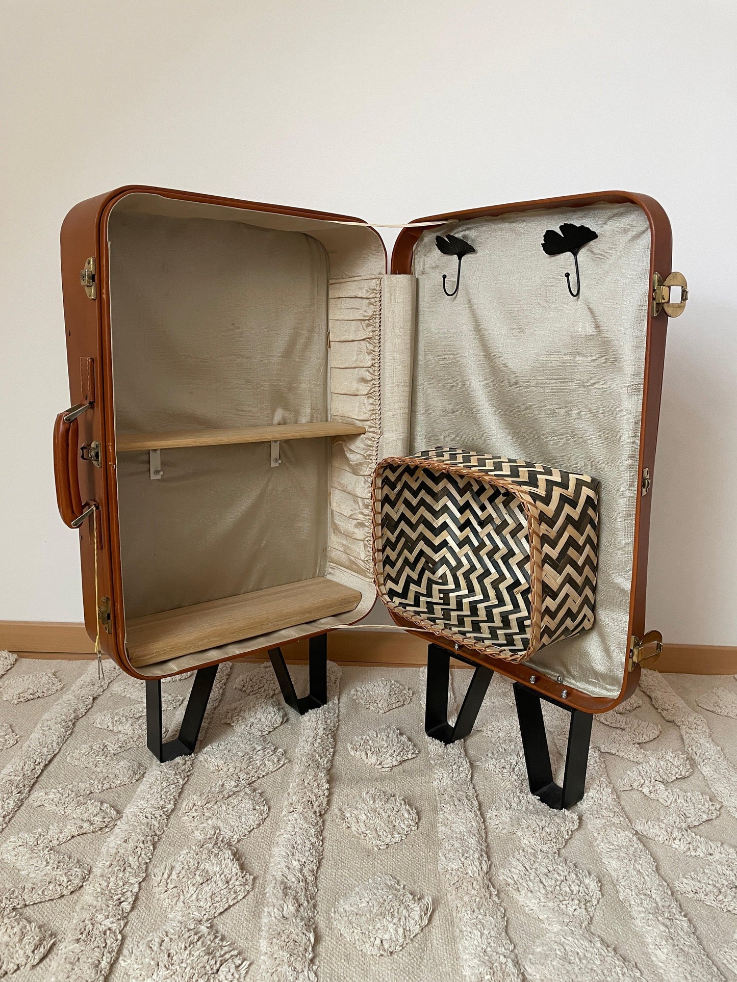 Valise Etagère d'angle Upcycling - Les Ateliers de Minnie Valentine