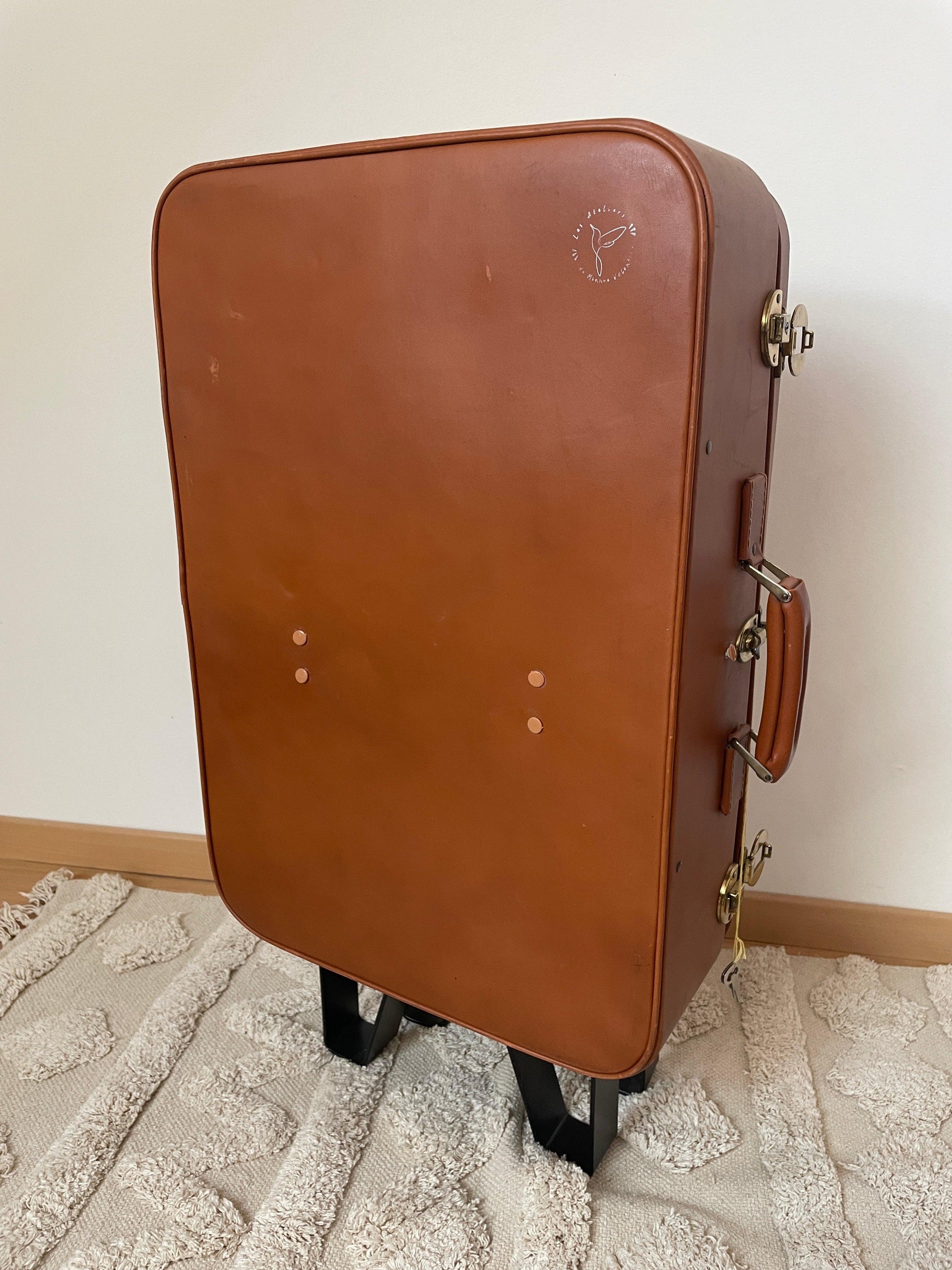 Valise Etagère d'angle Upcycling - Les Ateliers de Minnie Valentine