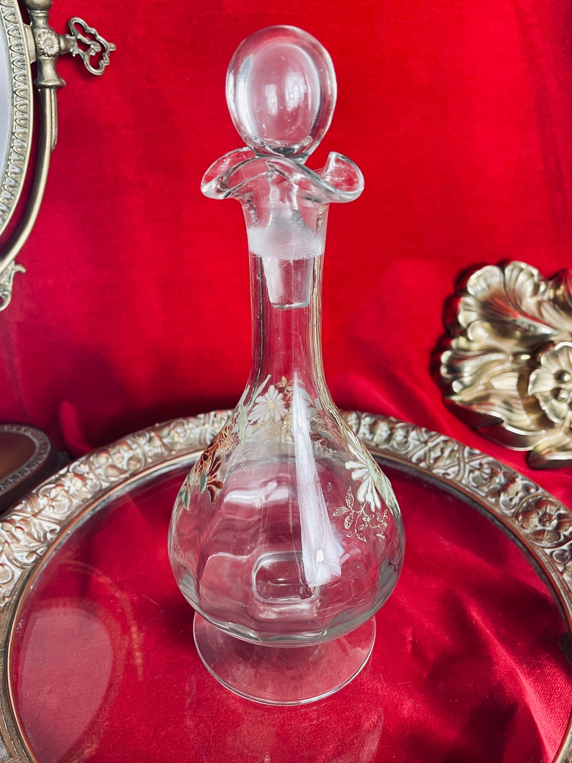 Carafe ancienne Legras Art Nouveau - Les Ateliers de Minnie Valentine