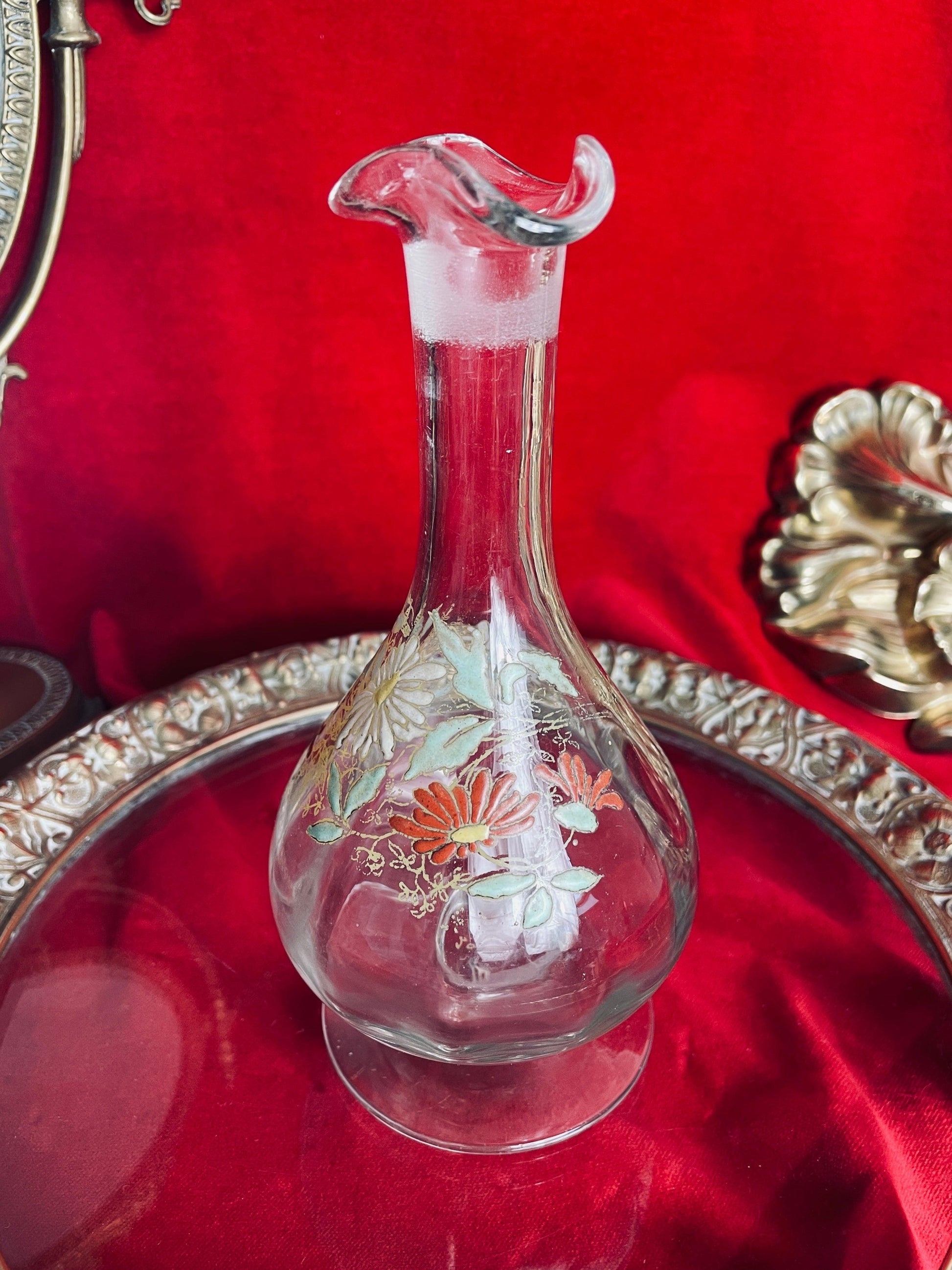 Carafe ancienne Legras Art Nouveau - Les Ateliers de Minnie Valentine