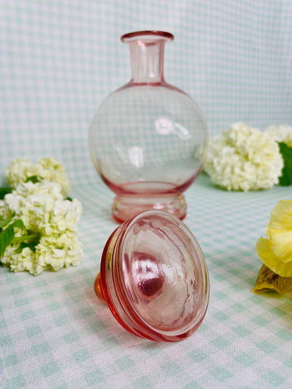 Carafe boule époque Art Déco rose parme - Les Ateliers de Minnie Valentine